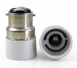 British Bayonet Cap B22d to E14 adapter