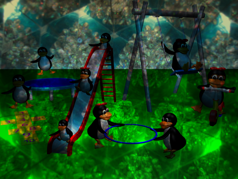 [tux penguins in street of art]