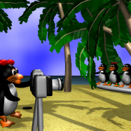 [tux penguins in street of art]